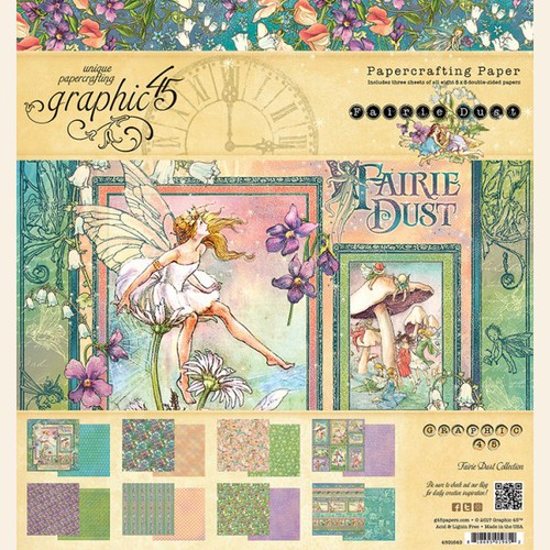 Набор бумаги для скрапбукинга Graphic 45 - Fairie Dust Collection - 8x8 Paper Pad.