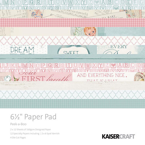 набор бумаги для скрапбукинга коллекция Kaisercraft-Peek-A-Boo Collection - 6.5 x 6.5