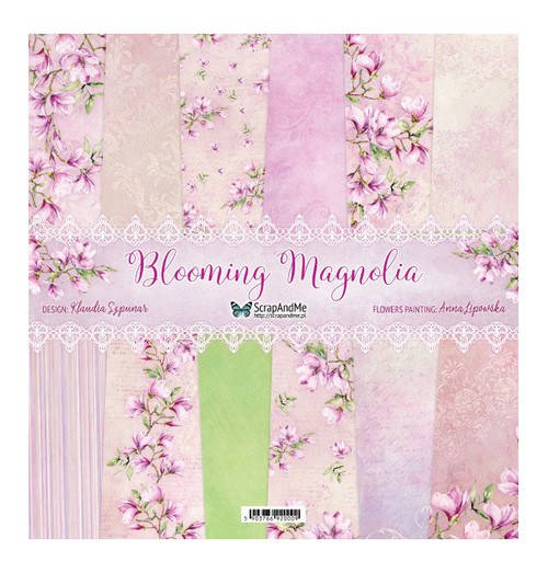 Набор бумаги 12х12 Blooming Magnolia от ScrapAndMe