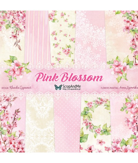 Набор бумаги 12х12 Pink Blossom от ScrapAndMe